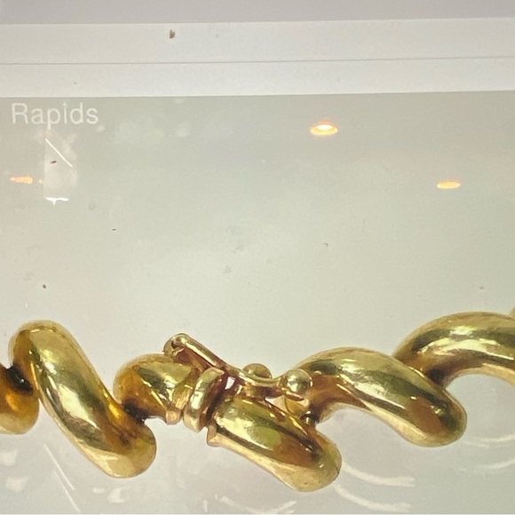 Vintage 14K Italy Gold San Marcos Macaroni Bracelet - Picture 3 of 13